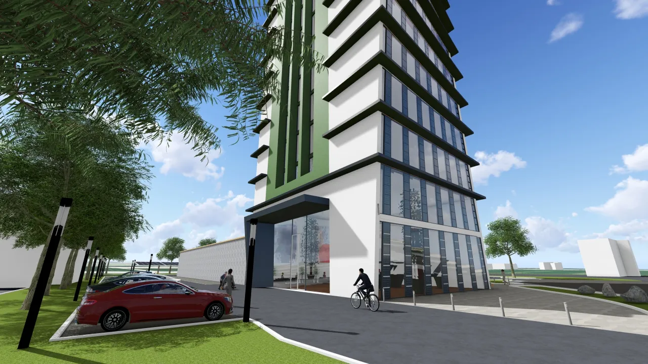 Lippe-Tower Eingangsbereich mit modernem Empfang